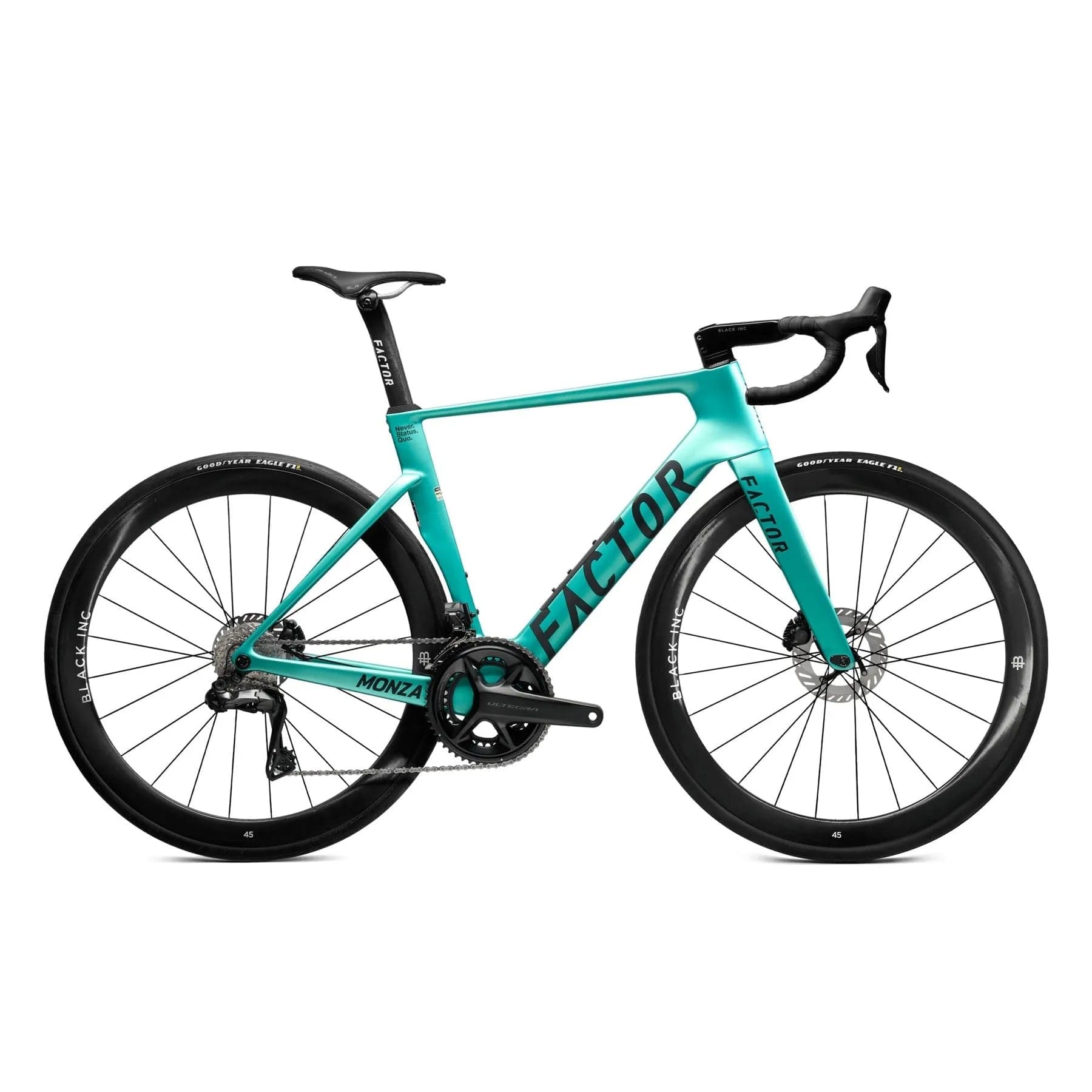 Monza Negro Inc Wheels 450 Bicicleta de Carretera — Steel Green